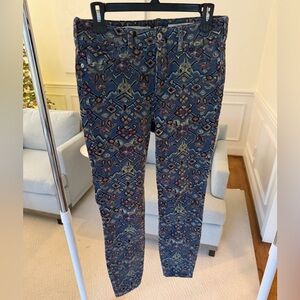 Anthropologie corduroy Blue and Pink Pants
